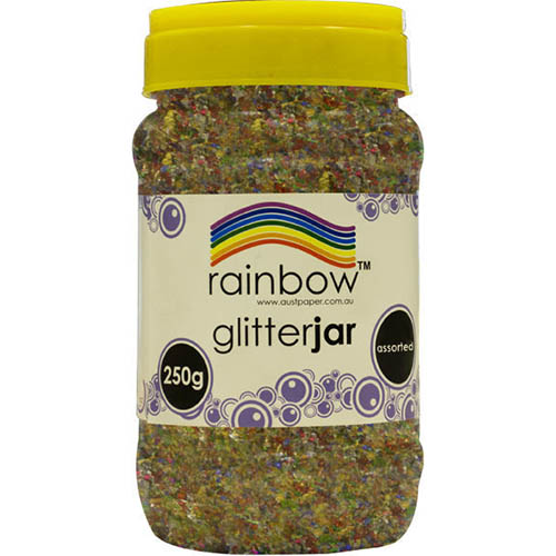Image for RAINBOW GLITTER 250G JAR MULTI from Prime Office Supplies