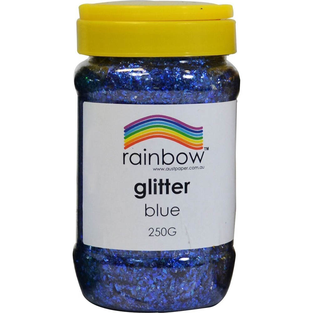 Image for RAINBOW GLITTER 250G JAR BLUE from Clipboard Stationers & Art Supplies