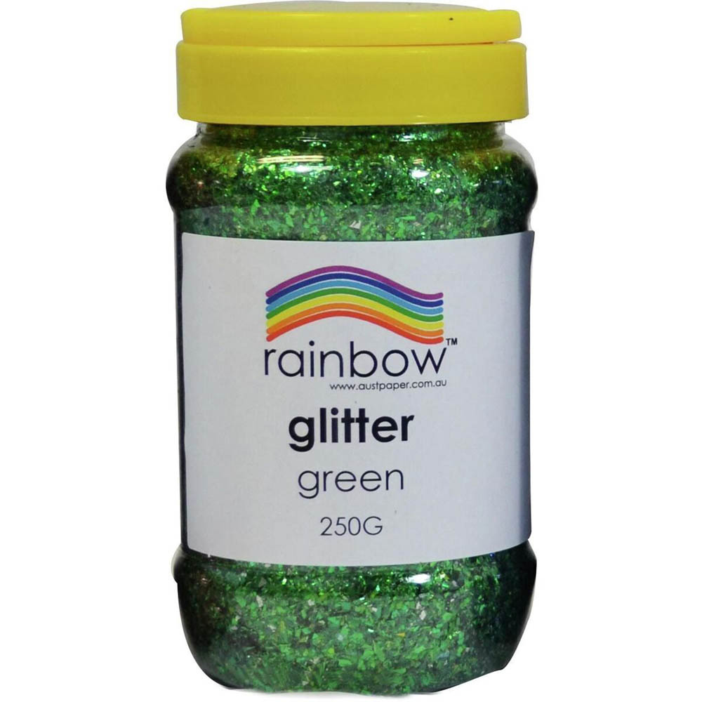 Image for RAINBOW GLITTER 250G JAR GREEN from Clipboard Stationers & Art Supplies
