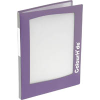 colourhide my take-a-look display book refillable 20 pocket a4 purple