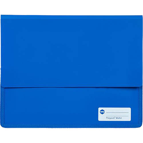 Image for MARBIG POLYPICK DOCUMENT WALLET HEAVY DUTY A4 BLUE from Prime Office Supplies