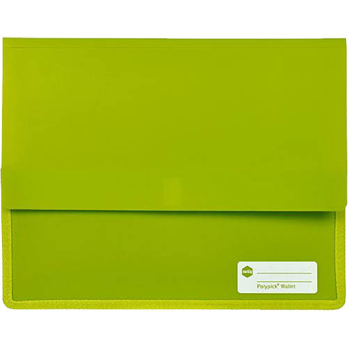 Image for MARBIG POLYPICK DOCUMENT WALLET HEAVY DUTY A4 LIME from Office Heaven