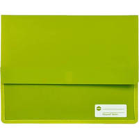 marbig polypick document wallet heavy duty a4 lime
