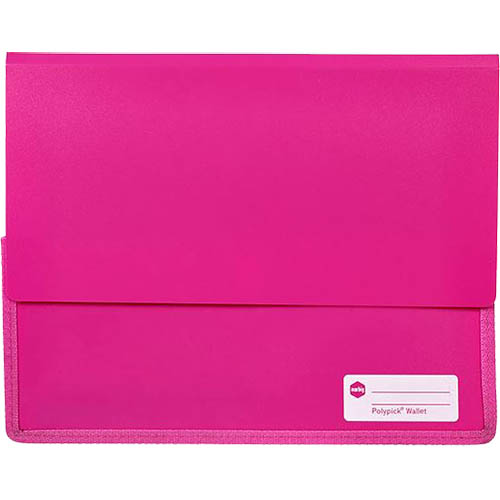 Image for MARBIG POLYPICK DOCUMENT WALLET HEAVY DUTY A4 PINK from Office Heaven