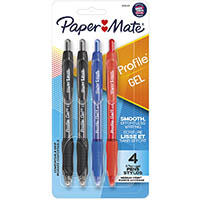 papermate profile gel ink pen 0.7mm assorted pack 4