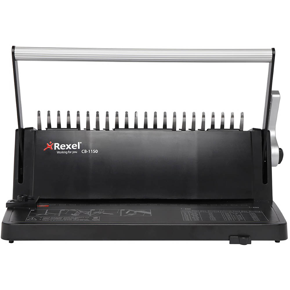 Image for REXEL CB1150 MANUAL BINDING MACHINE PLASTIC COMB BLACK from Mitronics Corporation