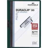 durable duraclip document file portrait 30 sheet capacity a4 dark green