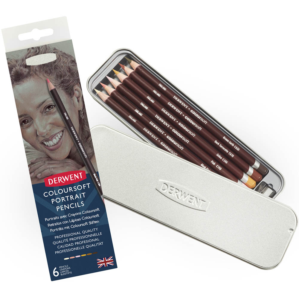 Image for DERWENT COLOURSOFT SKINTONES PENCIL PACK 6 from BusinessWorld Computer & Stationery Warehouse