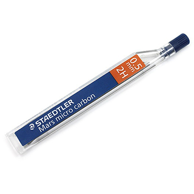 Image for STAEDTLER 250 MARS MICRO CARBON MECHANICAL PENCIL LEAD REFILL 2H 0.5MM TUBE 12 from Prime Office Supplies