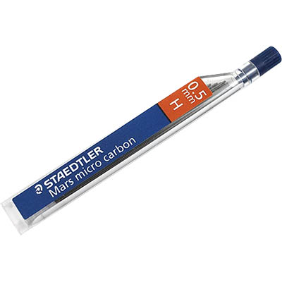 Image for STAEDTLER 250 MARS MICRO CARBON MECHANICAL PENCIL LEAD REFILL H 0.5MM TUBE 12 from Mitronics Corporation