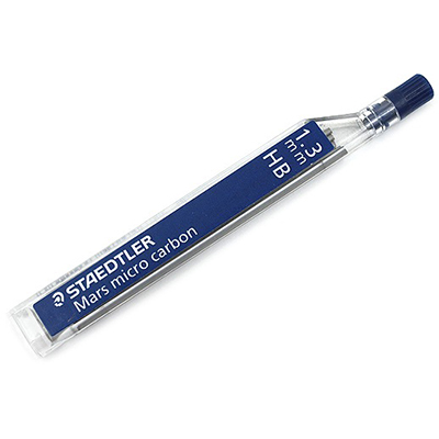 Image for STAEDTLER 250 MARS MICRO CARBON MECHANICAL PENCIL LEAD REFILL HB 1.3MM TUBE 6 from Office Heaven