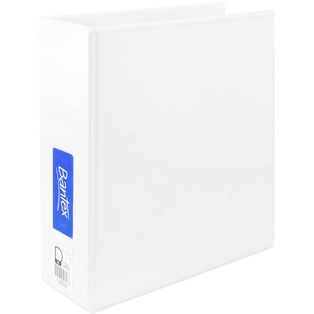 Image for BANTEX INSERT RING BINDER 2D 50MM A5 WHITE from BusinessWorld Computer & Stationery Warehouse