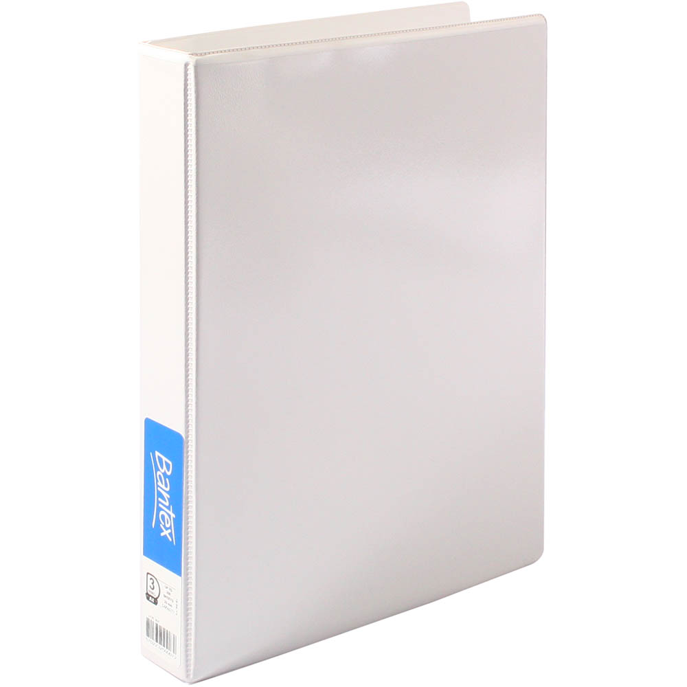 Image for BANTEX INSERT RING BINDER PP 3D 25MM A4 WHITE from Australian Stationery Supplies