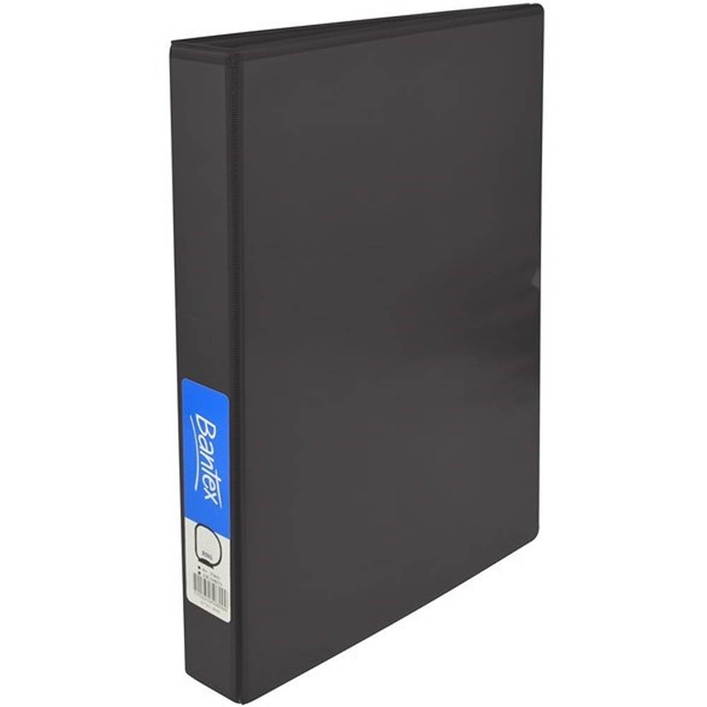 Image for BANTEX INSERT RING BINDER PP 2D 38MM A4 BLACK from Office Express