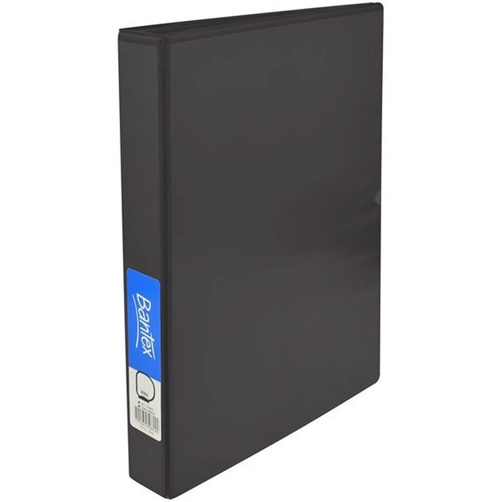 Image for BANTEX INSERT RING BINDER PP 4D 38MM A4 BLACK from Mitronics Corporation