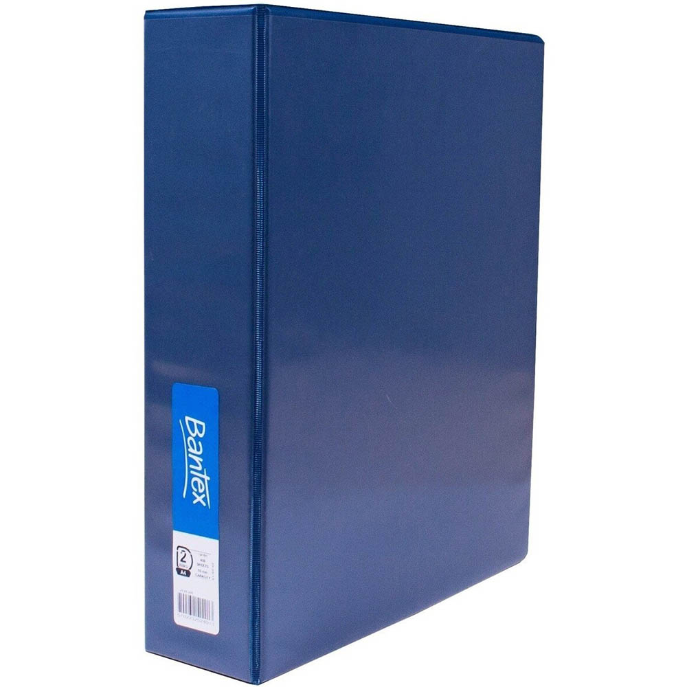 Image for BANTEX INSERT RING BINDER PP 2D 50MM A4 BLUE from BusinessWorld Computer & Stationery Warehouse
