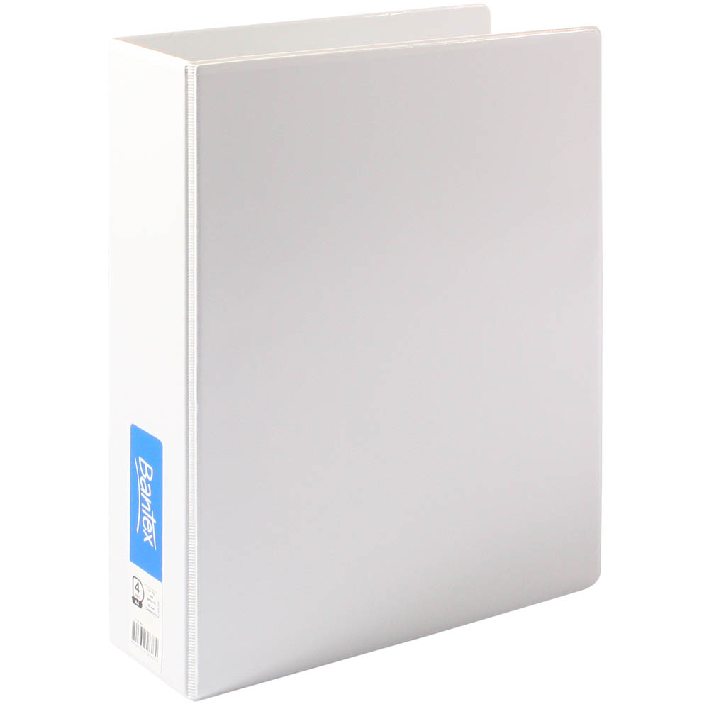Image for BANTEX INSERT RING BINDER PP 4D 50MM A4 WHITE from York Stationers