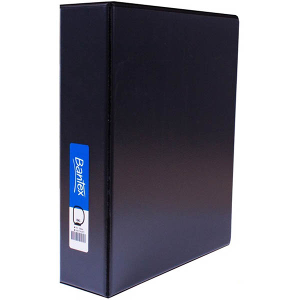 Image for BANTEX INSERT RING BINDER PP 4D 50MM A4 BLACK from BusinessWorld Computer & Stationery Warehouse