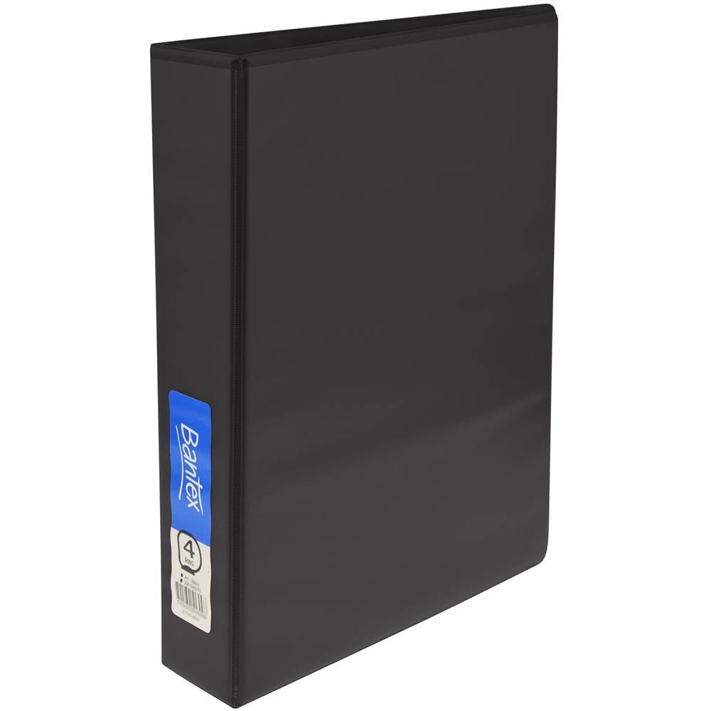 Image for BANTEX INSERT RING BINDER PP 4D 65MM A4 BLACK from BusinessWorld Computer & Stationery Warehouse