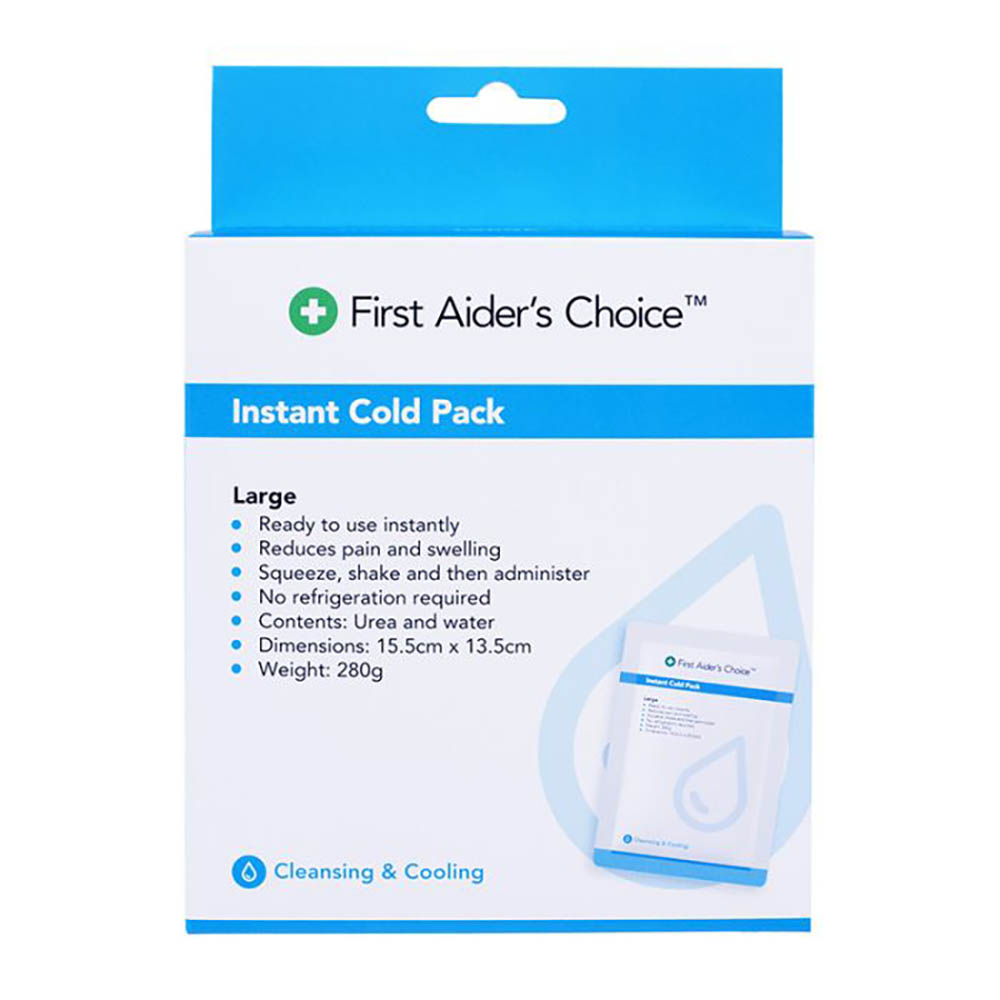 Image for FIRST AIDERS CHOICE INSTANT COLD PACK LARGE from Australian Stationery Supplies