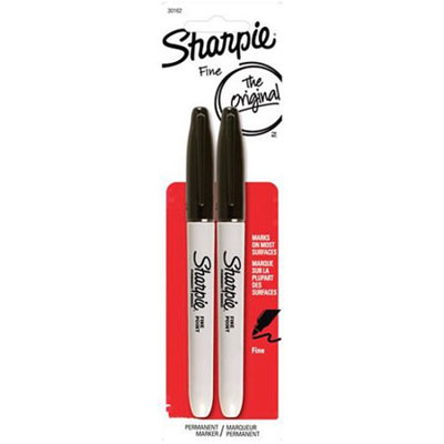 Image for SHARPIE PERMANENT MARKER BULLET FINE 1.0MM BLACK PACK 2 from Memo Office and Art