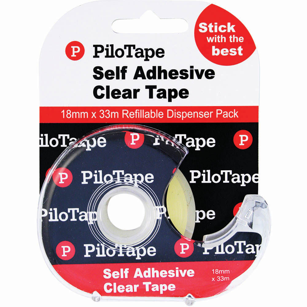 Image for PILOTAPE CLEAR TAPE WITH DISPENSER 18MM X 33M from Memo Office and Art