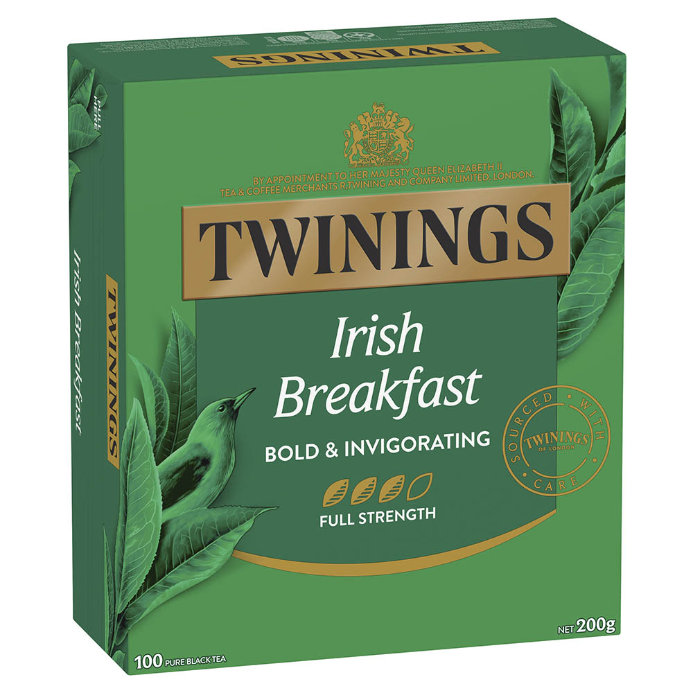 TWININGS CLASSICS IRISH BREAKFAST TEA BAGS PACK 100 |  | 7009328