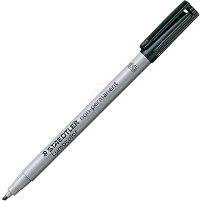 Image for STAEDTLER 312 LUMOCOLOR NON-PERMANENT MARKER CHISEL 2.5MM BLACK from Memo Office and Art