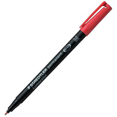 Image for STAEDTLER 317 LUMOCOLOR PERMANENT MARKER BULLET 1.0MM RED BOX 10 from That Office Place PICTON