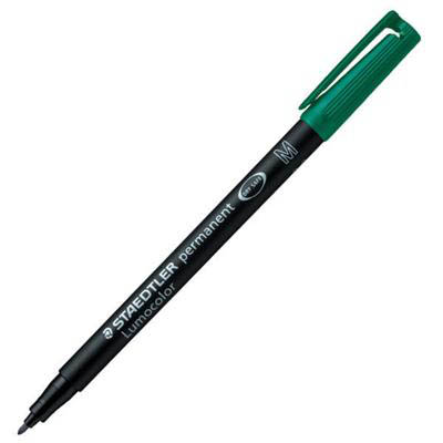 Image for STAEDTLER 317 LUMOCOLOR PERMANENT MARKER BULLET 1.0MM GREEN BOX 10 from That Office Place PICTON