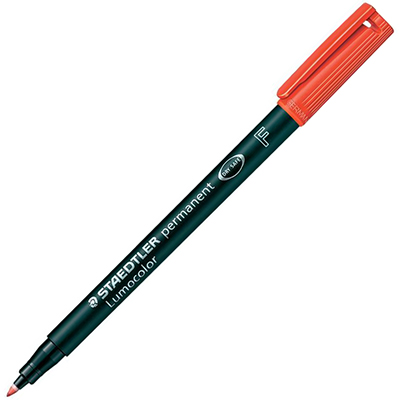 Image for STAEDTLER 318 LUMOCOLOR PERMANENT MARKER BULLET 0.6MM RED from Memo Office and Art