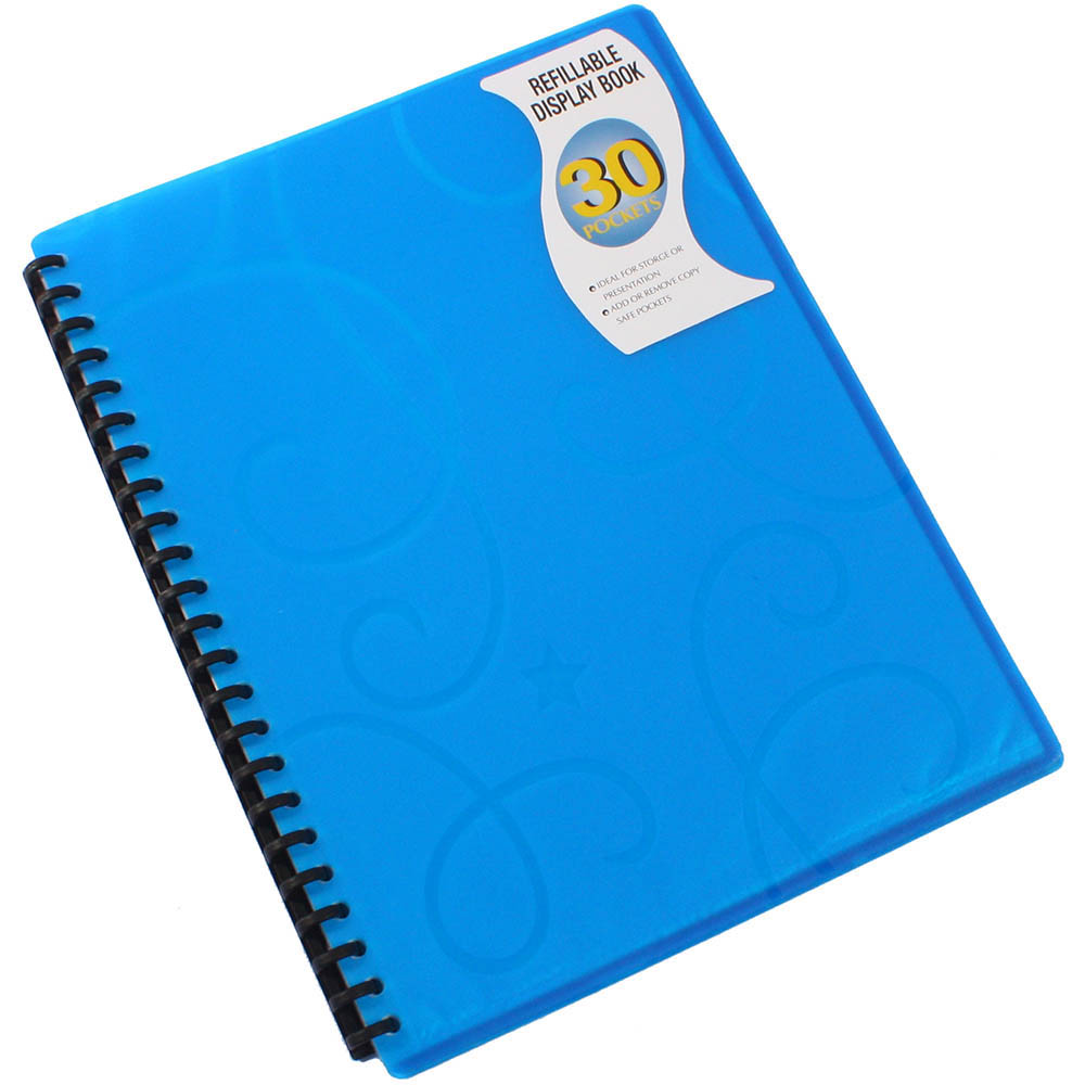 Image for BEAUTONE JEWEL DISPLAY BOOKS REFILLABLE 30 POCKET A4 BLUE from Office Express