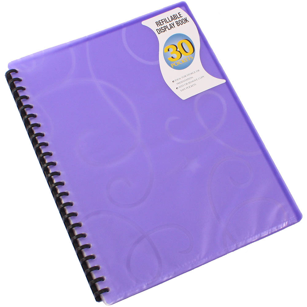 Image for BEAUTONE JEWEL DISPLAY BOOKS REFILLABLE 30 POCKET A4 PURPLE from Memo Office and Art
