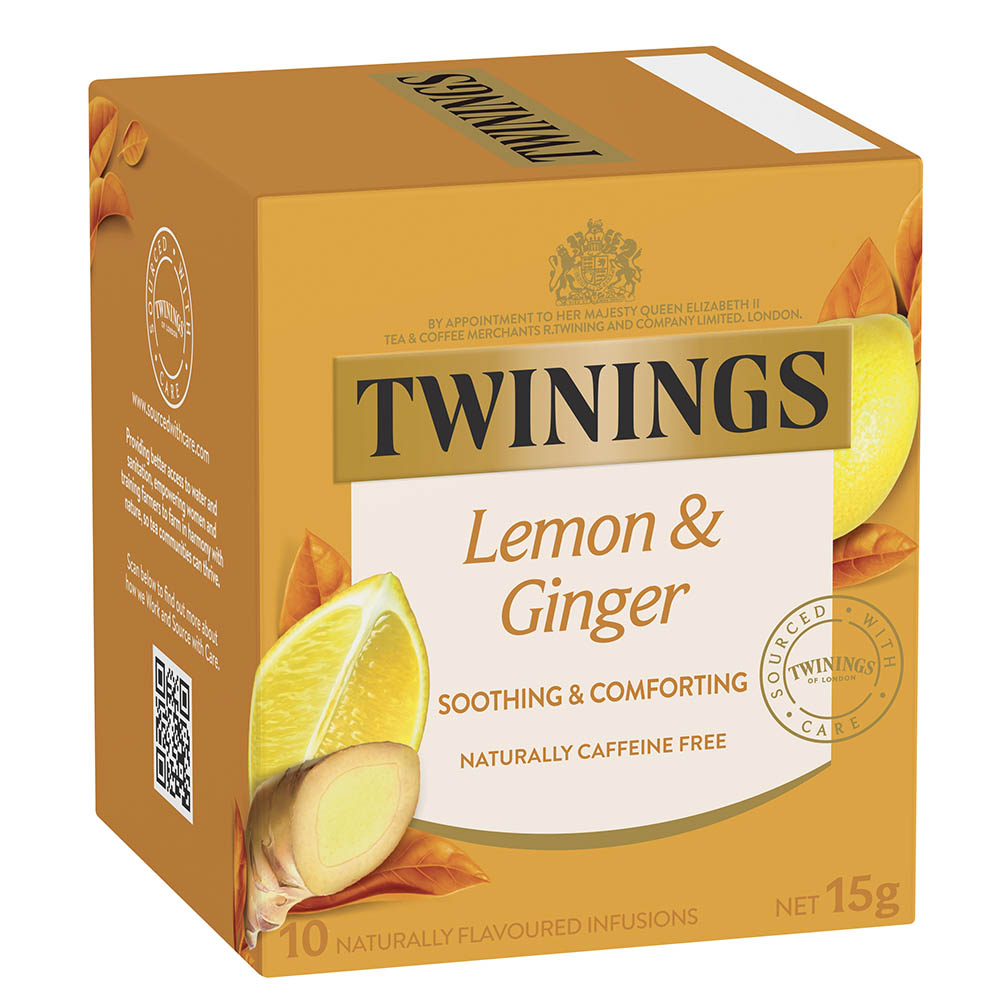 TWININGS LEMON AND GINGER TEA BAGS PACK 10 |  | 7007100i