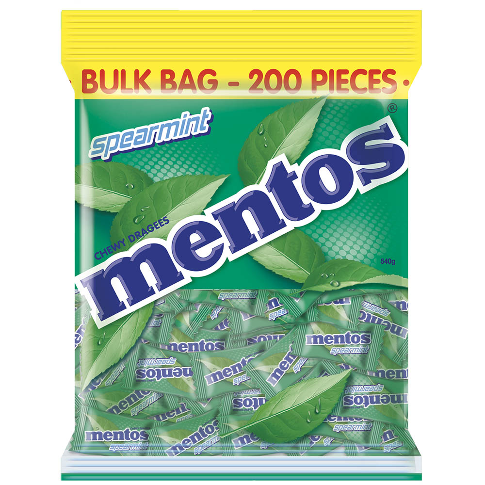 Image for MENTOS SPEARMINT PILLOW PACK 540G from Office Fix - WE WILL BEAT ANY ADVERTISED PRICE BY 10%