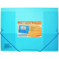 beautone cool frost document wallet a4 transparent blue