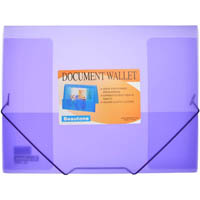 beautone cool frost document wallet a4 transparent purple