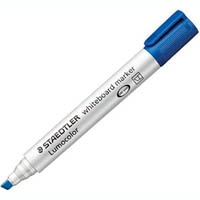 staedtler 351 lumocolor whiteboard marker chisel blue