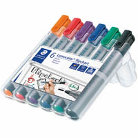 staedtler 356 lumocolor flipchart marker 2.0mm assorted wallet 6