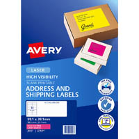 avery 35957 l7163fp high visibility shipping label laser 14up fluoro pink pack 25