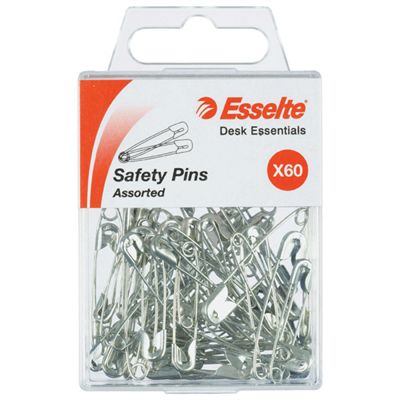 Image for ESSELTE SAFETY PINS ASSORTED PACK 60 from ONET B2C Store