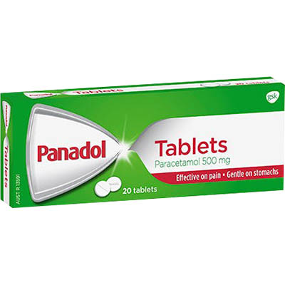 Image for PANADOL PARACETAMOL TABLETS 500MG PACK 20 from BusinessWorld Computer & Stationery Warehouse
