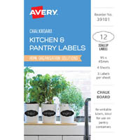 avery 39101 chalkboard labels scollop pack 12