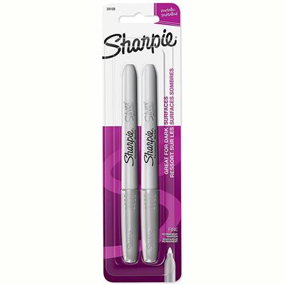 Image for SHARPIE PERMANENT MARKER BULLET FINE 1.0MM METALLIC SILVER PACK 2 from Office Express