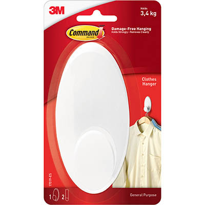 Image for COMMAND CLOTHES HANGER WHITE from Mitronics Corporation