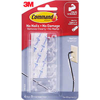 command adhesive cord organiser medium clear pack 4