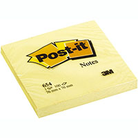 post-it 654 original notes 76 x 76mm canary yellow