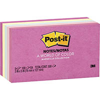 post-it 655-ast notes 76 x 127mm marseille pack 5