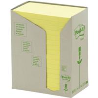post-it 655-rty recycled notes 76 x 127mm canary yellow pack 16