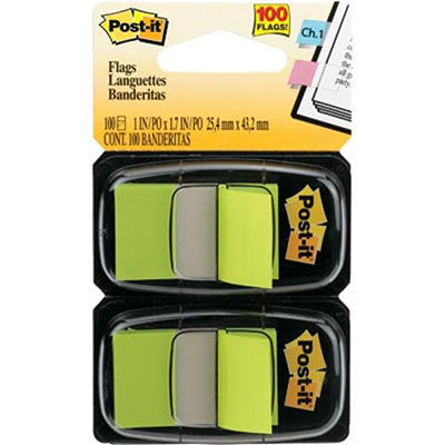 Image for POST-IT 680-BG2 FLAGS BRIGHT GREEN TWIN PACK 100 from Memo Office and Art